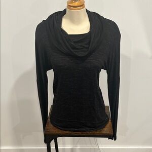 Elegant Black Cowl Neck Women's Top